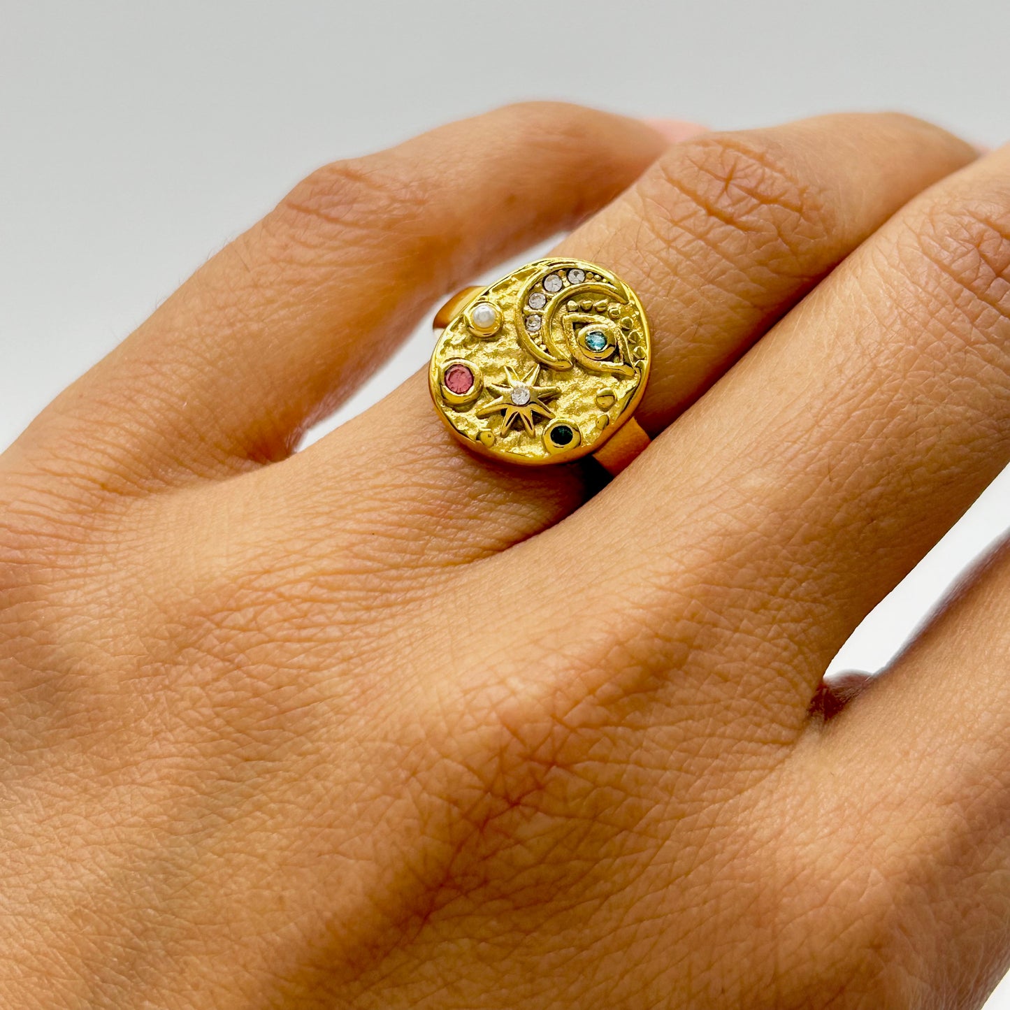 Anillo Luna y Estrella