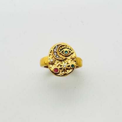 Anillo Luna y Estrella
