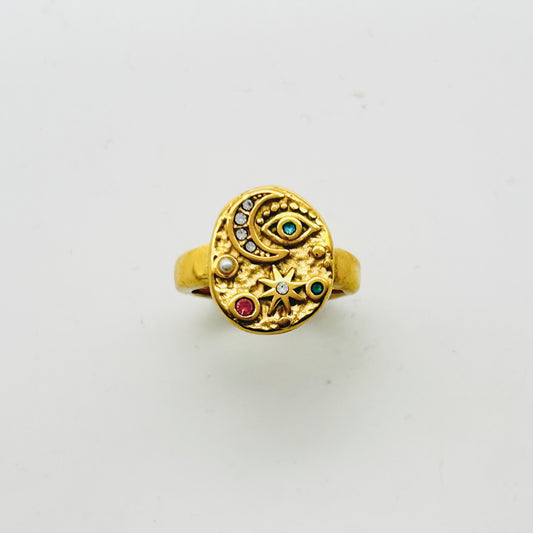 Anillo Luna y Estrella
