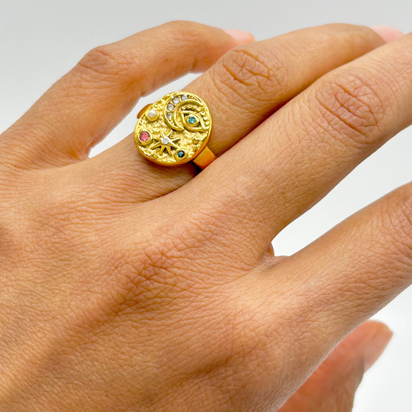 Anillo Luna y Estrella